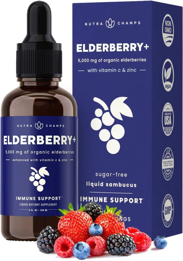 Elderberry vitamin C supplement for mothers and kids. 