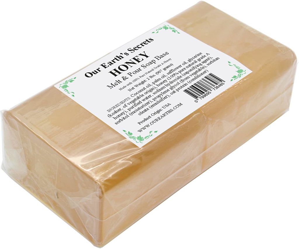 Honey Melt and Pour Soap Base that smell like honey,