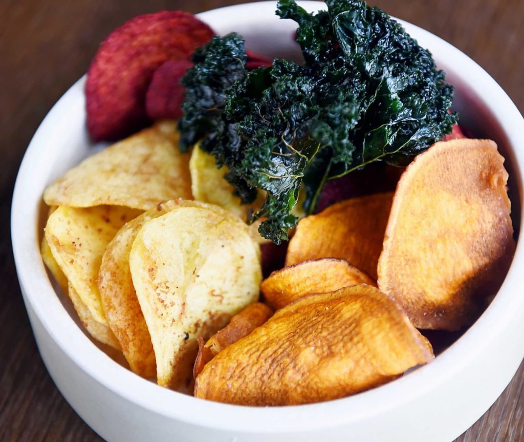 Fruits and veggies make crispy snacks once dried in a food dehydrator.